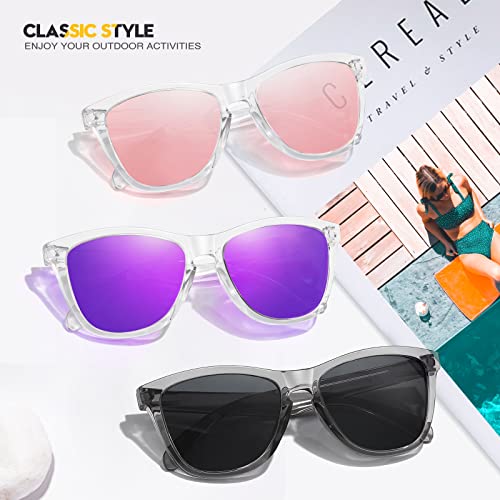 ELITERA Sunglasses Womens Polarized Sunglasses for Mens Womens Retro Mirror Lens for Driving Fishing UV400 Protection