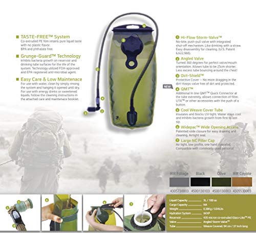Source Hydration Bladder WXP - 3 Liter (100oz) Water Bladder with High Flow Storm Valve - Featuring All Hydration Technolo...