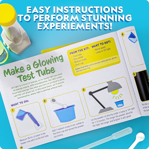 National Geographic Stunning Chemistry Set - Mega Science Kit with 45 Easy Experiments- Make a Volcano and Launch a Rocke...