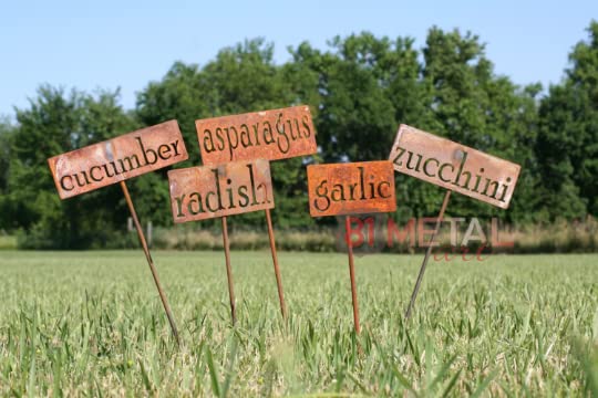 Classic Metal Garden Markers 19 Inches Tall (artichoke, Naturally Rusted)