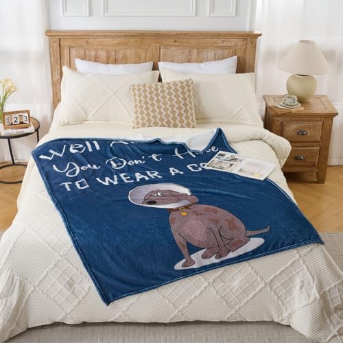 Lussena Thinking of You Gifts for Women Men – Get Well Blanket 50x60 Inch, Navy Flannel Comfort Blanket, Sympathy Throw fo...