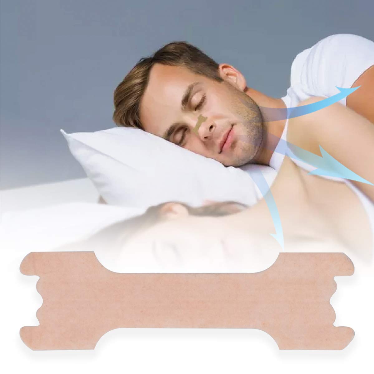RZJZGZ Medium Breathe Improve Nasal Strips to Reduce Snoring Works Instantly to Improve Sleep, Relieve Nasal Congestion Due to Colds & Allergies (60 Pack)