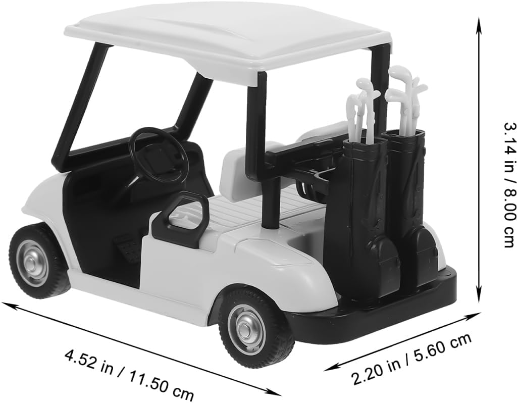 Homoyoyo Die- cast Metal Golf Cart, Metal Mini Golf Cart Toy 1: 20 Scale Golfcart Pullback Vehicle Miniature Figurine Ornament for Home Office Decor (red)