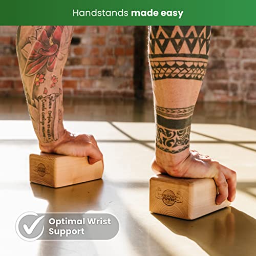 WOODPOWER BalanceBlocks - Handstand Blocks & Yoga Block in One - Bodyweight Training, Gymnastics, Acrobatics, Yoga, Yoga p...
