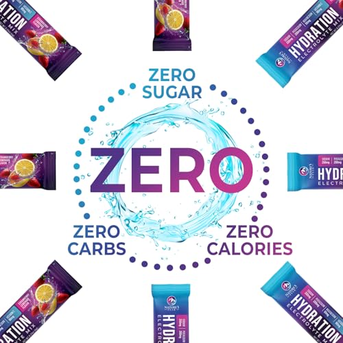 Electrolyte Hydration Packets - Best Electrolytes Drink Mix - Sugar Free Formula with Sodium, Potassium, Magnesium, Zinc &...