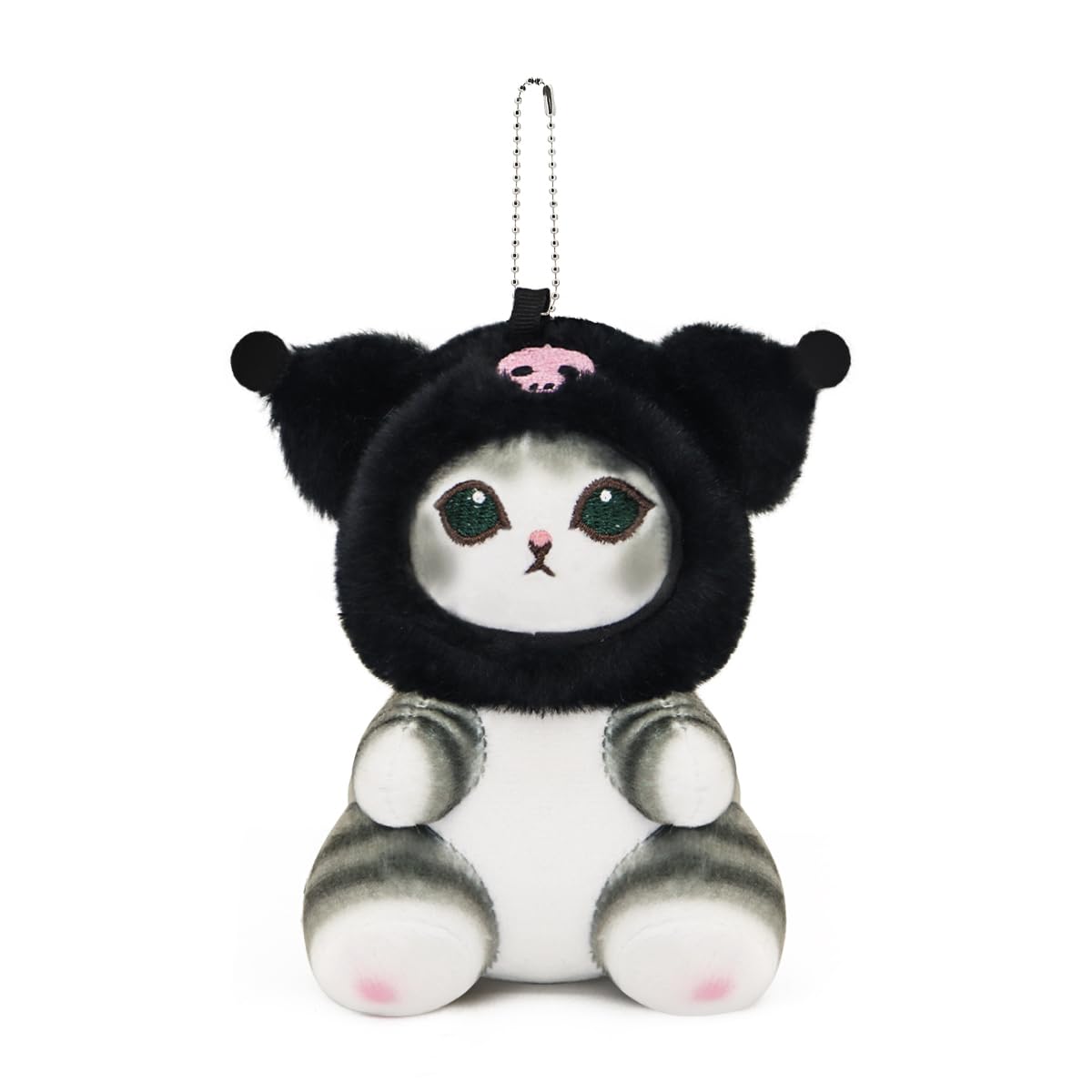 CNAANA Limited Edition Shark Cat Plush Keychain – Mini Bag Charm for Backpack & Purse, for Shark Cat Fans (Black)