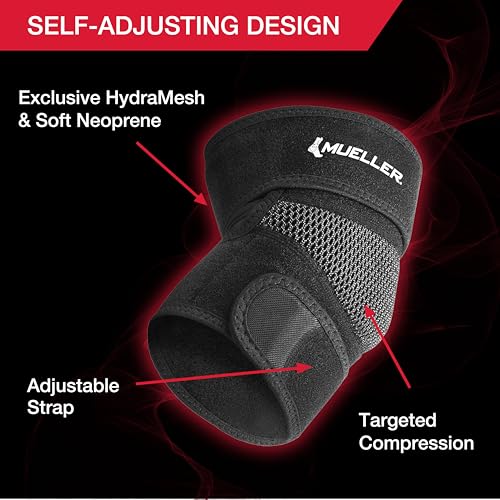 MUELLER Sports Medicine Adjustable Elbow Brace, Elbow Pain Relief Support Sleeve for Men and Women, For Tennis, Golf, Pain...