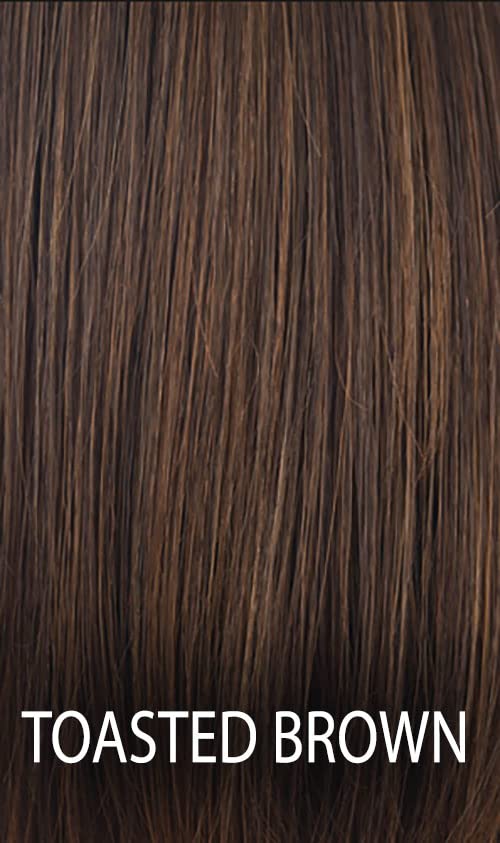 Noriko Angelica Synthetic Wig by Rene of Paris and Wig Lift Comb - Toasted Brown - Bundle 2 Items