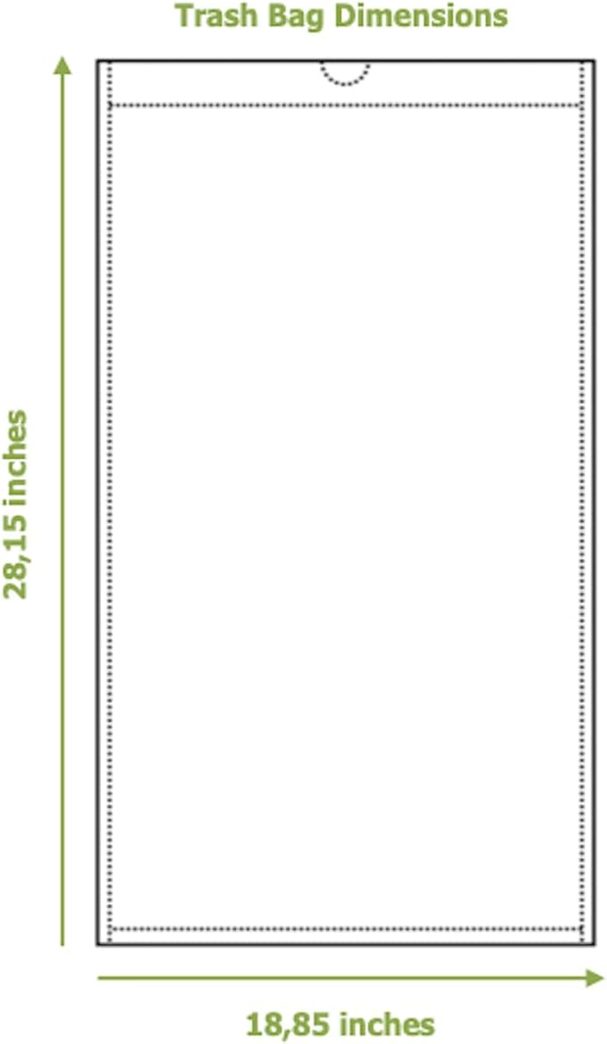 Greenland Biodegradable 60 Trash Bags Compatible with Simplehuman (Code H, 60 Bags, 8-9 Gallons)