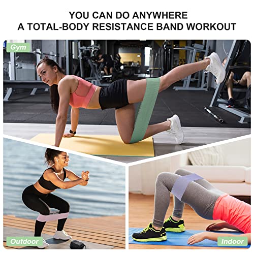 Booty Bands Set, Resistance Bands for Working Out, Exercise Bands for Women and Men Legs and Butt, Stretch Bands for Pilat...