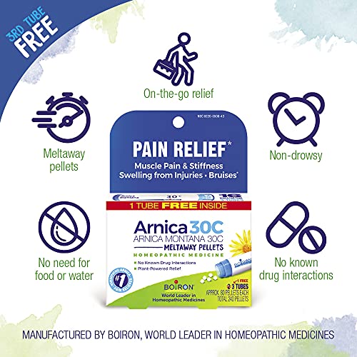 Boiron Arnica Montana 30C Homeopathic Medicine for Relief from Muscle Pain, Muscle Stiffness, Swelling from Injury, and Di...