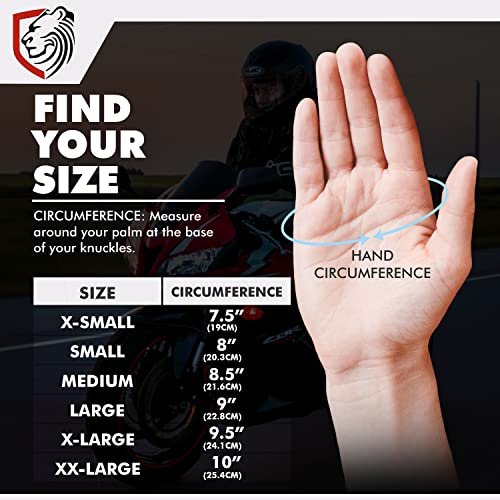 Riparo Fingerless Leather Gloves for Men - Driving, Motorcycle, Riding, Cosplay and Cycling