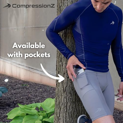 Men’s Compression Shorts Workout & Training | Performance Spandex Baselayer Athletic Gym, Running, Rowing Underwear
