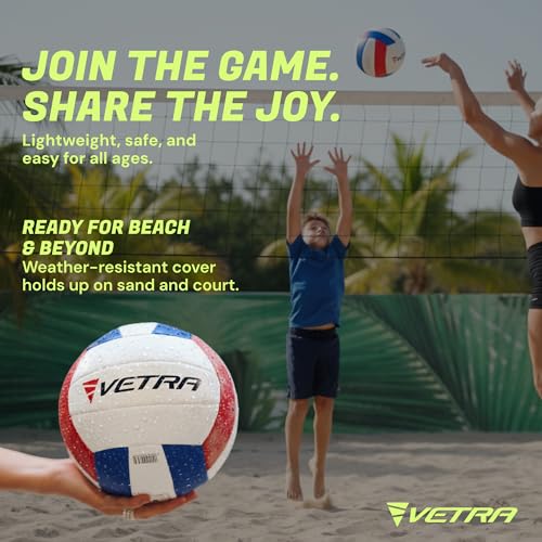 VETRA Premium, Soft Touch Volleyball, Official Size 5, Super Soft Volleyball Training Equipment for Professional & Recreat...