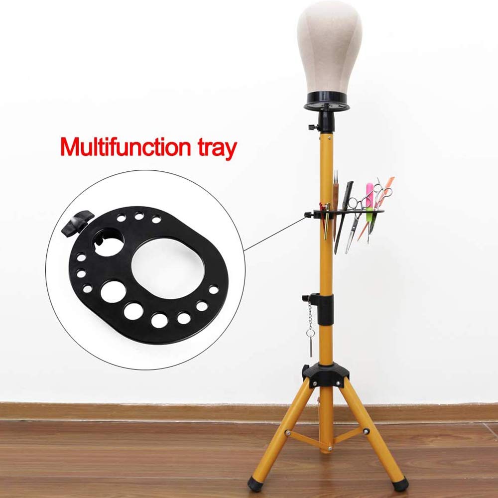 AliLeader Wig Tray for Tripod Caddy & Wig Stand - Adjustable Multifunctional Tray for Hairdressing (Black)