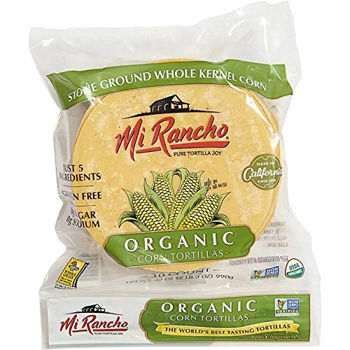 Mi Rancho Organic Yellow Corn Tortillas, 30 ct, OU Kosher, NON-GMO, 2.18 lbs (Pack of 2)