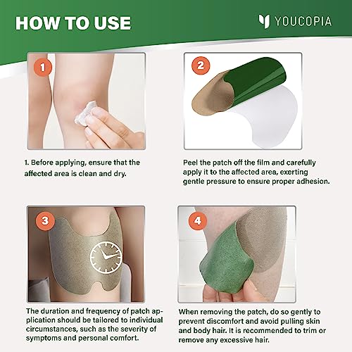 Knee Relief Patches: Knee Patches - Heat Patches for Joint Back Shoulder Neck - Herbal Patches for Knee - Wormwood Extract...
