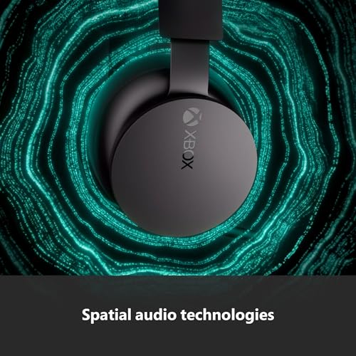 Xbox Wireless Gaming Headset – Over Ear Headphones – Spatial Audio with Dolby Atmos, Windows Sonic Series X|S, One, Window...