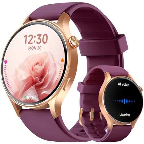 Smart Watch for Women, Answer/Makr Call, 1.32'' AMOLED Ultra-Clear Screen Fitness Trackers with Heart Rate/Sleep/SpO2 Moni...