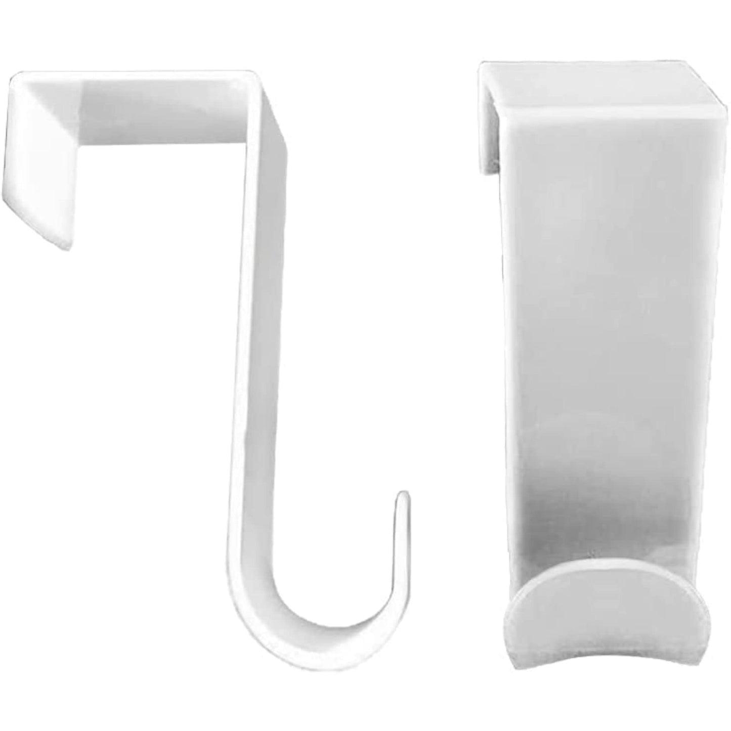 1st Choice Over The Door Hooks Hangers, Laundry Hanger White Plastic 2 Pack Coats Towels Clothes,White