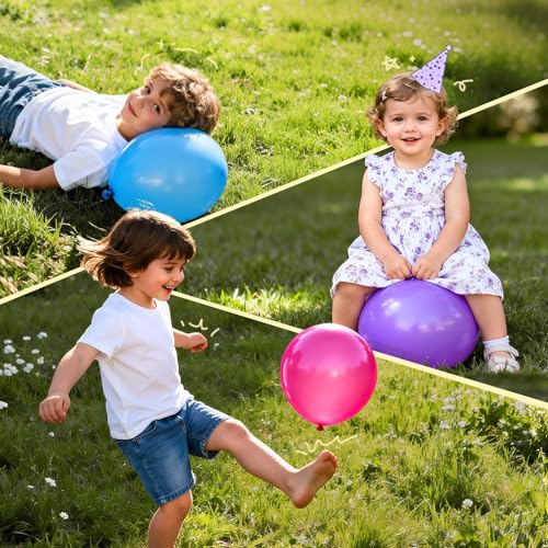 Bezente Pro Duralatex White Balloons - 100 Pack 12 inch Extra-Thick White Balloons for Long-Lasting Professional Party Dec...