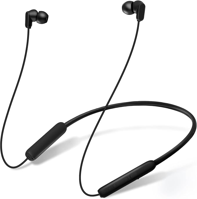 N18 Neckband Bluetooth Earbuds, Wireless Bluetooth 5.2 Headphones with Microphone, Ultra-Lightweight Comfort, IPX7 Waterpr...