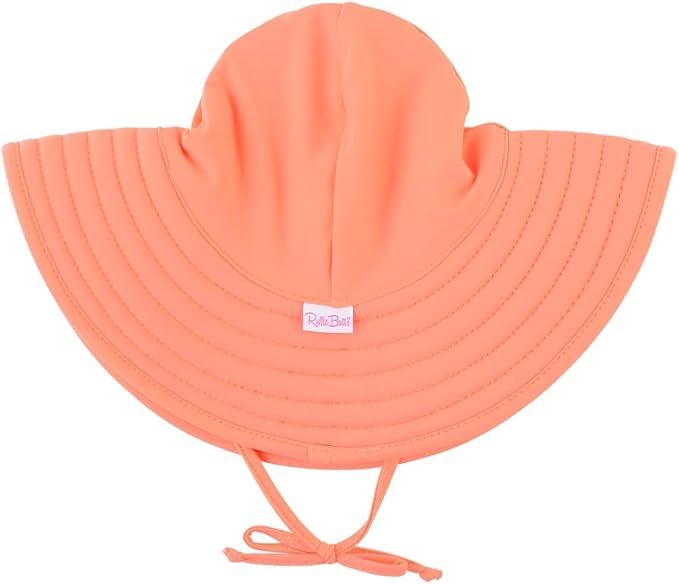 RuffleButts® Baby/Toddler Girls UPF 50+ Sun Protective Wide Brim Swimwear Sun Hat