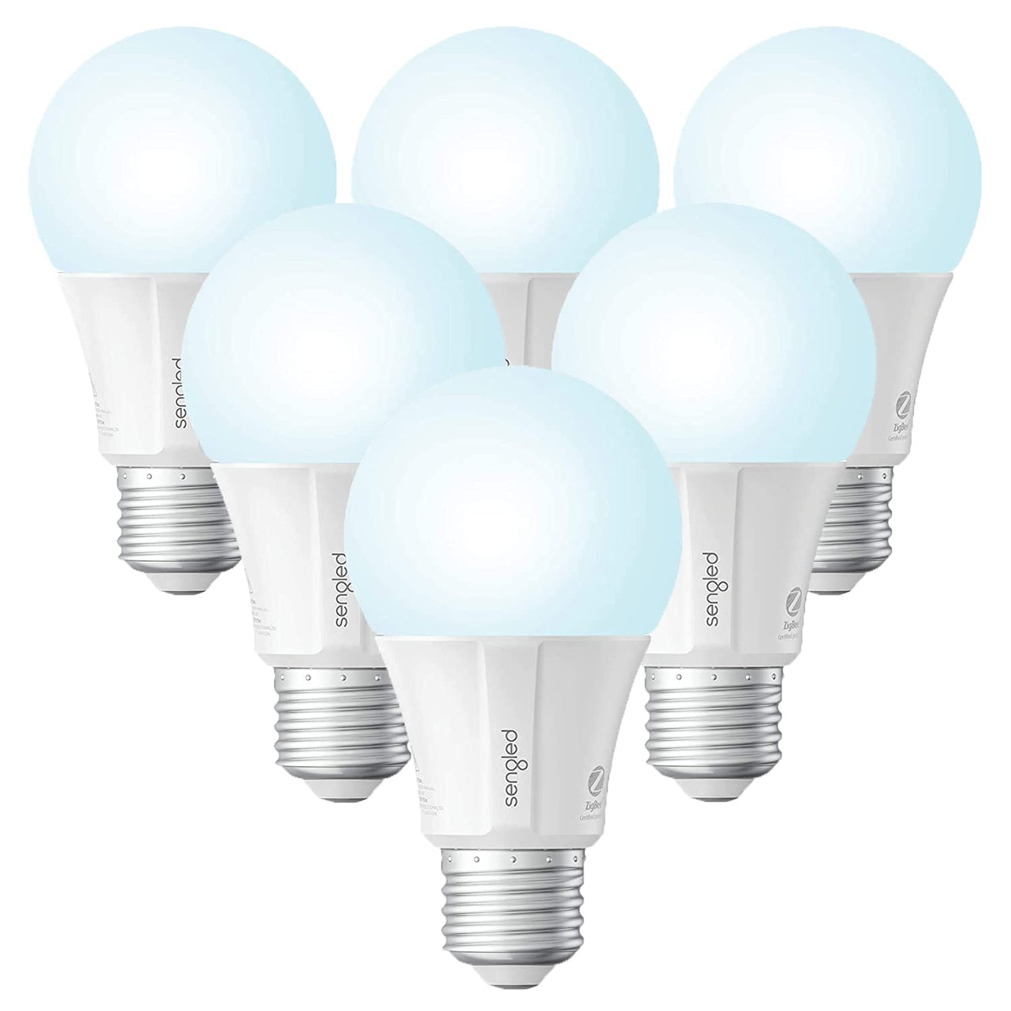 Sengled Zigbee Smart Light Bulbs, Voice Control, Daylight 60W Equivalent, 6 Count, Model E11-G14WA_4P