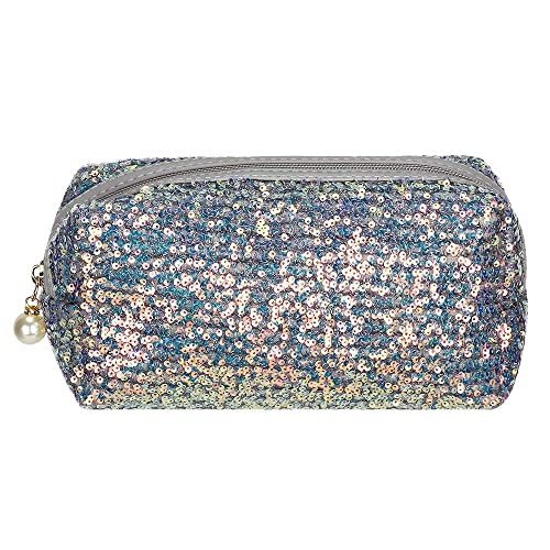 HomeSoGood Glitter Sequin Cosmetic Bag Portable Zipper Shine Makeup Zipper Bag Handbag Toiletry Bag Handbag Organizer Bag ...
