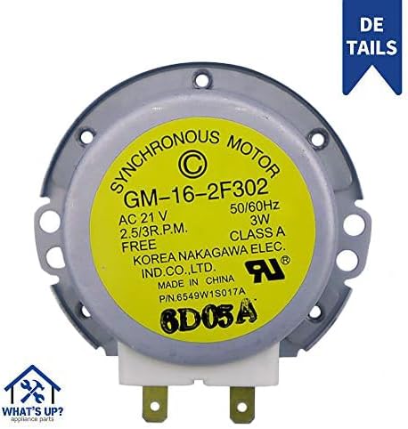 [ What'sUp ] 6549W1S017A Motor New OEM Produced for LG Microwave Turntable Motor Replacement Part, AC21V 50/60Hz 3.0W 2.5/3 RPM