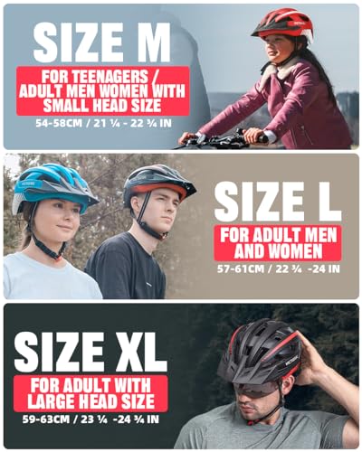 VICTGOAL Bike Helmet with USB Rechargeable Rear Light Detachable Magnetic Goggles Removable Sun Visor Mountain & Road Bicy...