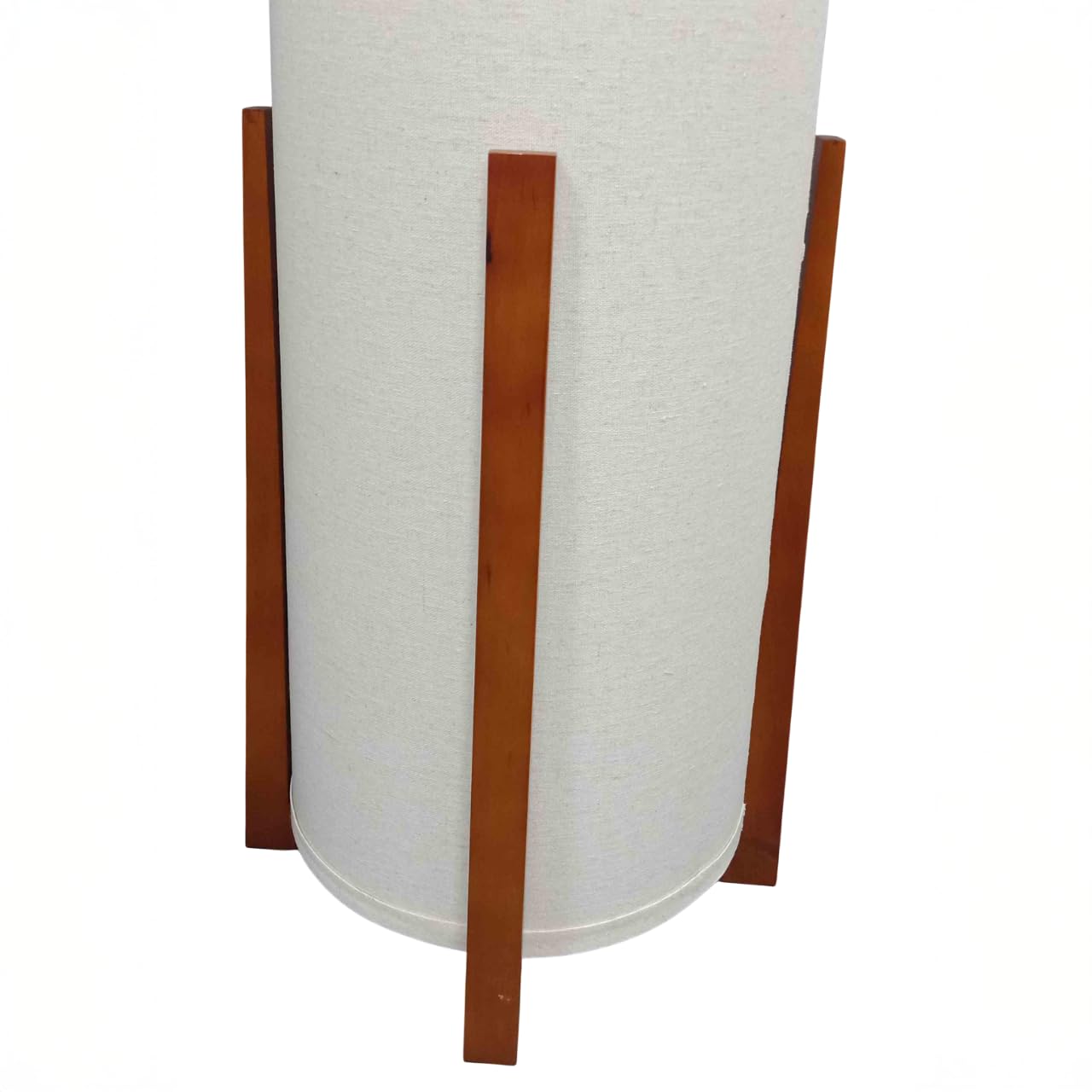 Brightech Parker Floor Lamp - 48 Inch Tall, Wood Frame, Brown, Asian Design for Living Rooms and Offices