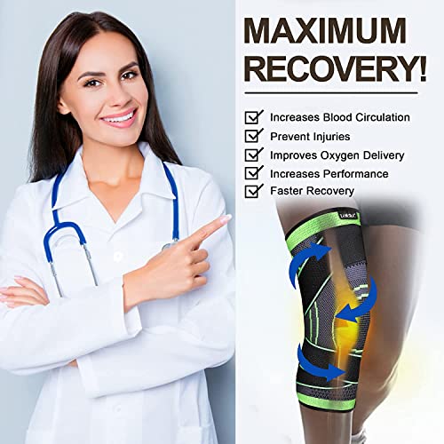 ZJMQJ Knee Brace with Straps for Women/Men, Knee Compression Sleeve for Knee Pain, Arthritis, ACL, PCL, Meniscus Tear, Joi...