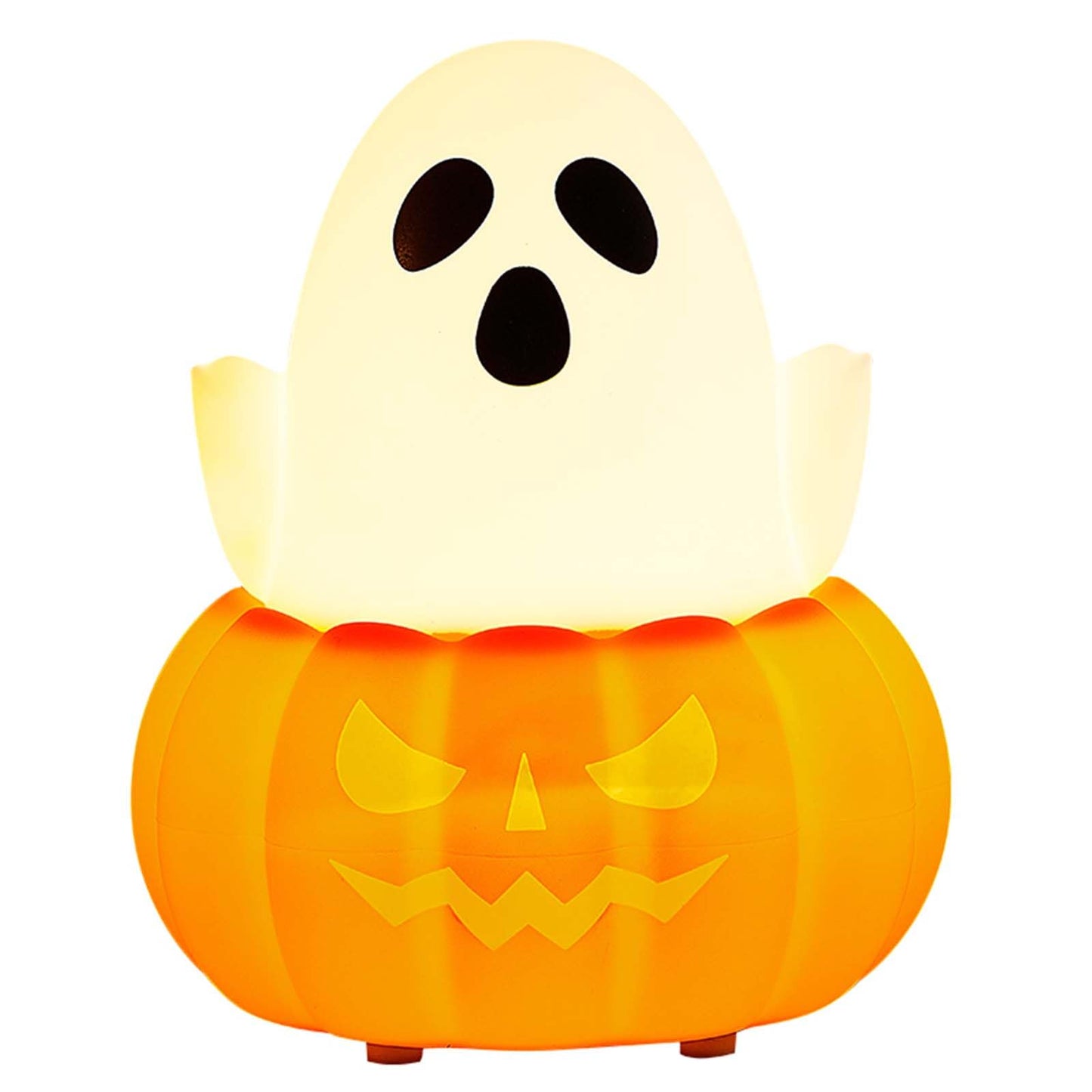 SANKEDOU LED Pumpkin Ghost Night Light for Kids, Cute Lamp Gift 7 Colors NightLight, Silicone Rechargeable Bedroom Touch Pumpkin