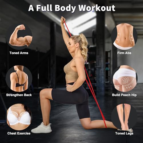 YONKFUL Pull Up Assistance Bands Set 5 LBS - 230 LBS, Long Resistance Bands for Pull Ups Working Out, Gym Workout Bands fo...
