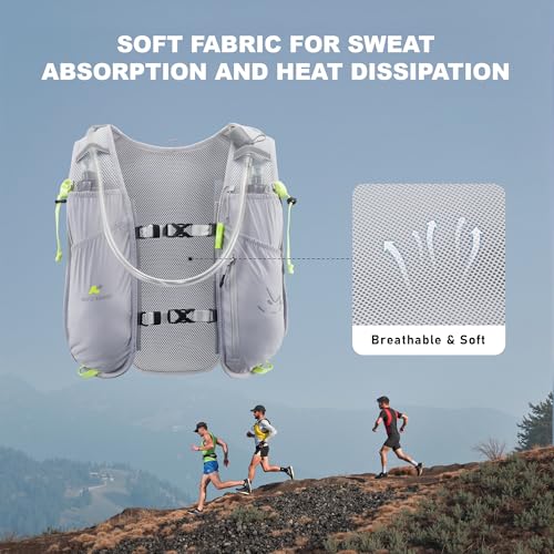N NEVO RHINO 5.5L Running Vest for Women Men, Lightweight Hydration Vest with 1.5L Water Bladder, Breathable Water Backpac...