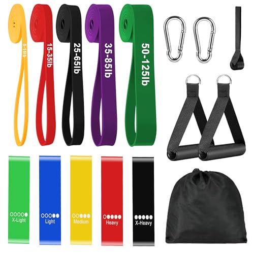 Resistance Bands for Working Out, Workout Bands, Training Bands Set, Pull Up Exercise Bands for Home Workouts, Full Body T...