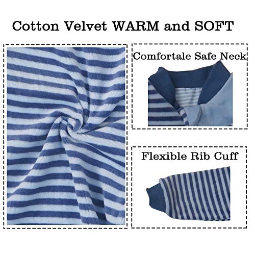 Toddler Sleeping Sack Long Sleeve 9-24M Cotton Velvet Tog 2.0 Warm12-18 Months Baby Wearable Blanket Soft Sleeping Bag wit...