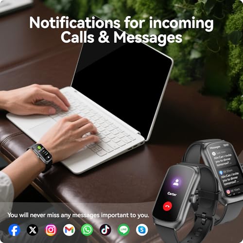 AMOLED Fitness Tracker Watch with 24/7 Heart Rate/SpO2/Sleep Monitor, IP68 Waterproof Smart Watch, Step Calorie Counter Pe...