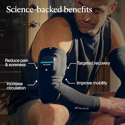 Therabody RecoveryPulse Arm - Compression and Vibration Sleeve for On The Go Relief, Reduce Soreness and Pain in Arms, Inc...
