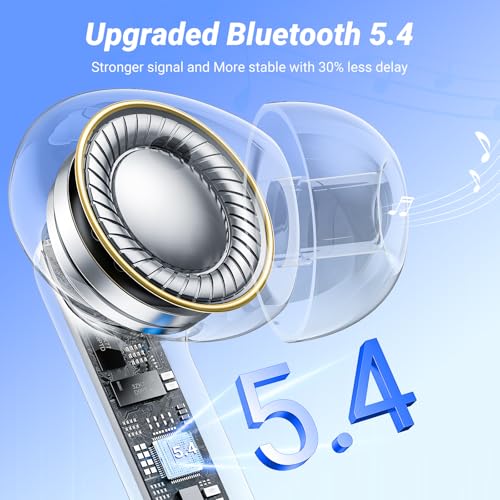 Wireless Earbuds Bluetooth 5.4 Headphones HiFi Stereo 42H Playback in Ear with 4 ENC Noise Cancelling Mic, IPX7 Waterproof...