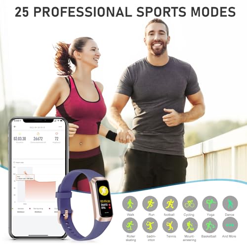 Fitness Tracker with 24/7Heart Rate, Blood Pressure, Sleep Tracking, Calorie, Activity Tracker with 1.1" AMOLED Color Scre...