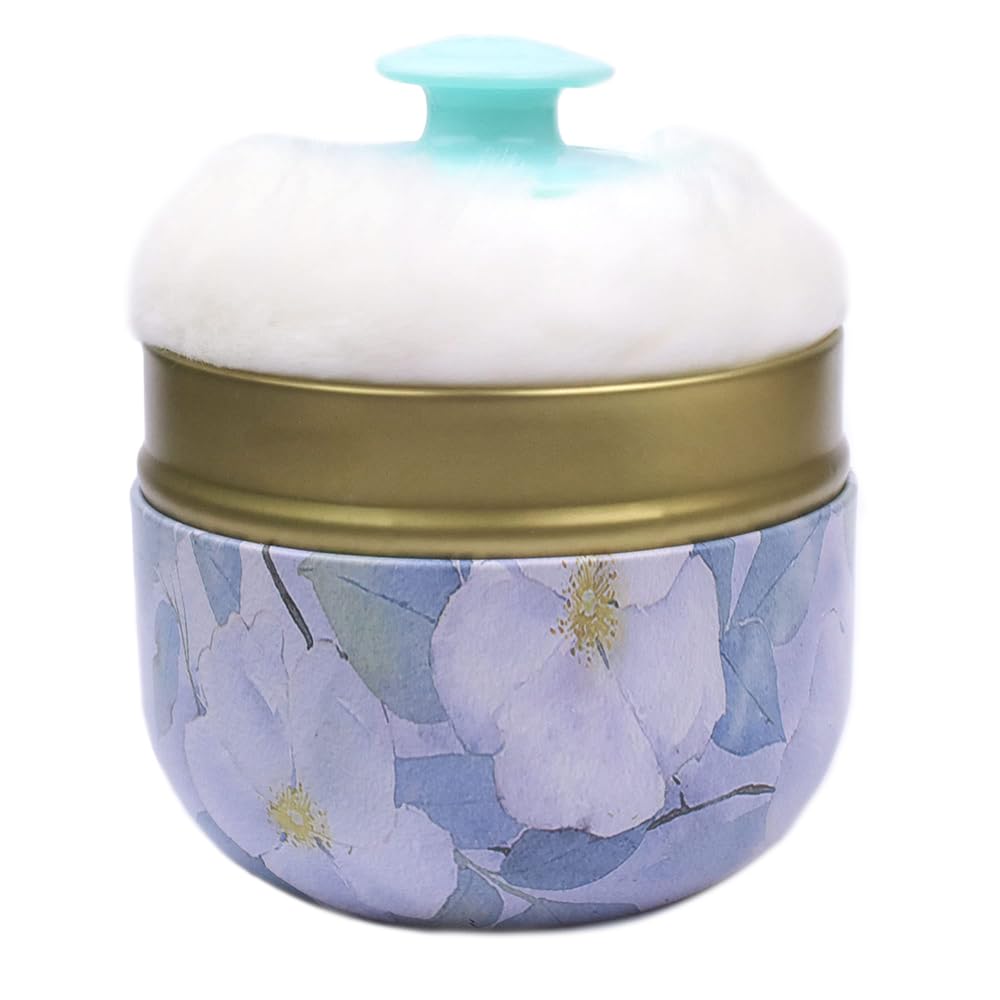 Topwon Powder Case with Powder Puff for Body Powder Container Dusting Powder Case for Baby&Mom (Purple Jasmine)