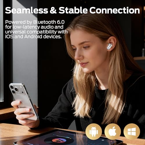 Monster N-Lite 217 Wireless Earbuds, Immersive Stereo Sound, Bluetooth 6.0 in-Ear Headphones, Built-in Smart Noise Cancell...
