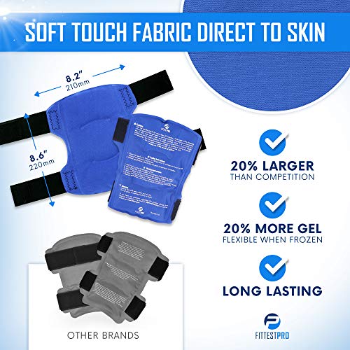 Shin Splint Ice Packs, HSA and FSA Eligible Reusable Hot and Cold Therapy Wrap | Leg or Calf Pain Relief | Advanced Soft G...