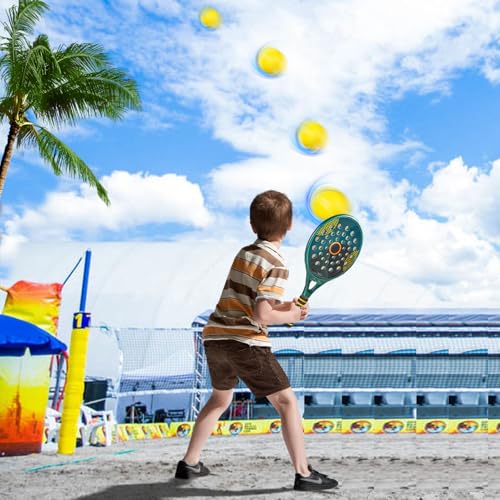 Paddle Rackets, Tennis Racket Set, Waterproof Beach Tennis Racket with Air Hole, 18.1x8.7 Paddle Rackets with Non Slip Han...