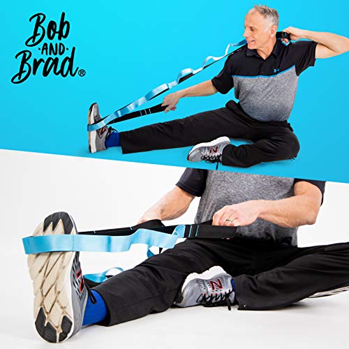 BOB AND BRAD 12 Loop Yoga Stretch Strap - Non-elastic for Stretching, Physical Therapy, Pilates, Dance, Gymnastics, and At...