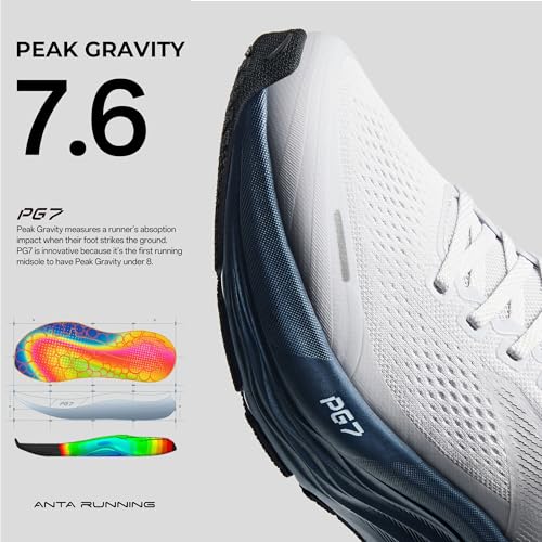 ANTA Men’s PG7 Running Shoes Cushioning Comfortable Breathable Athletic Workout Gym Cross Trainer Sports Sneakers