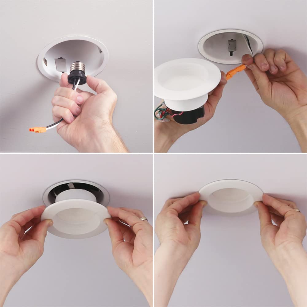 Halo Lt 4 Inch Indoor/Outdoor Recessed Led Retrofit Trim Can Light  3 Cct 3000K/4000K/5000K - Lt4069Fs351Ewhr