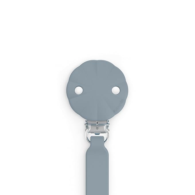 Suavinex Wonder Silicone Baby Pacifier Clip, Spain's #1 Baby Bottle and Pacifier Brand, Paci Clips for Babies, Essentials, Spring Lake